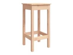 Taburetes altos 2 unidades madera maciza de pino 40x40x78 cm