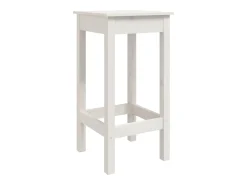 Taburetes altos 2 unidades madera maciza de pino blanco 40x40x78 cm