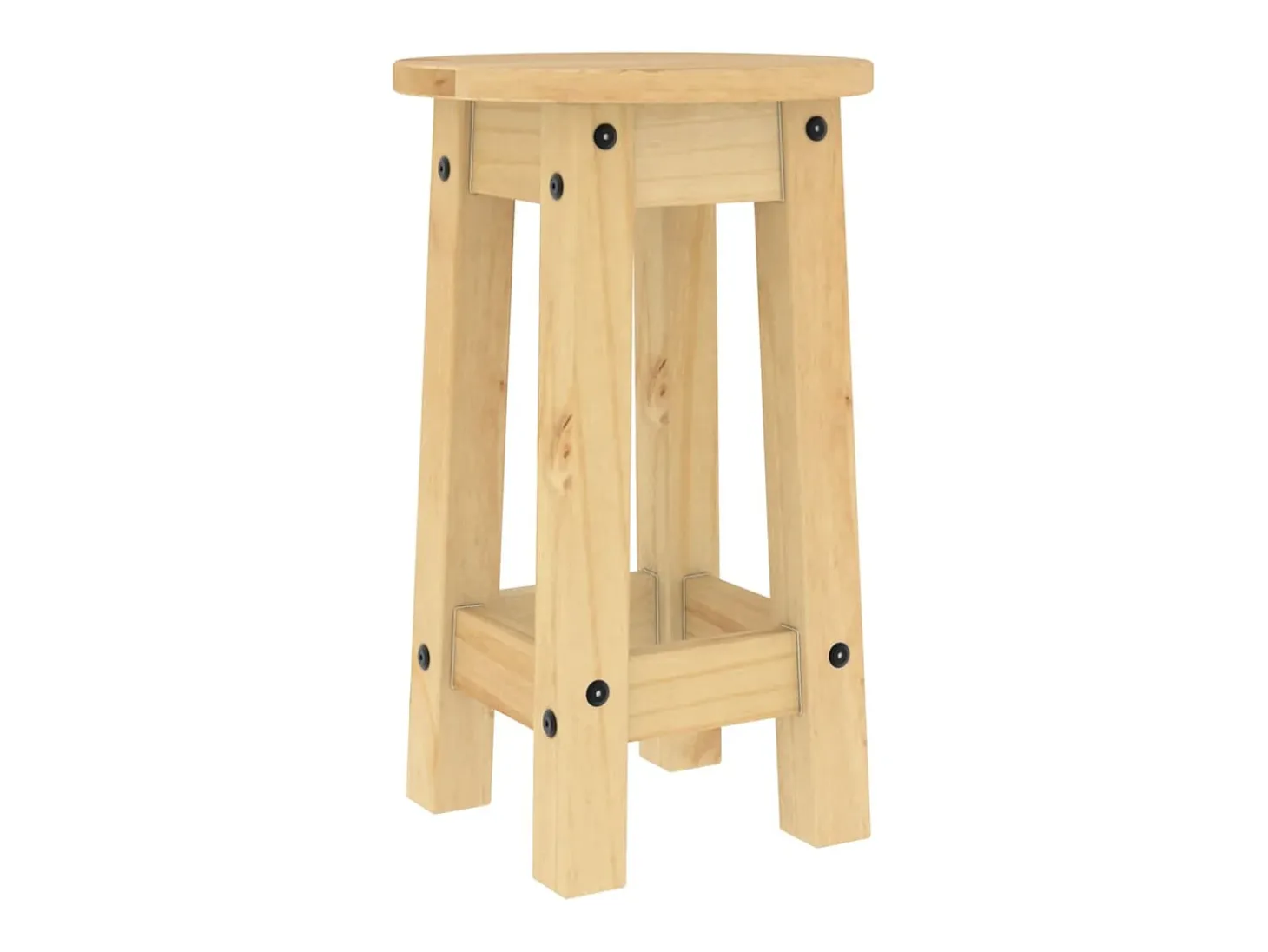 Taburetes altos de cocina 2 uds madera maciza de pino