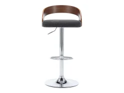 Taburetes cocina 2 unidades tela y madera curvada gris oscuro