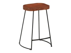 Taburetes de bar Gavin 2 uds madera mango maciza 45x40x63 cm