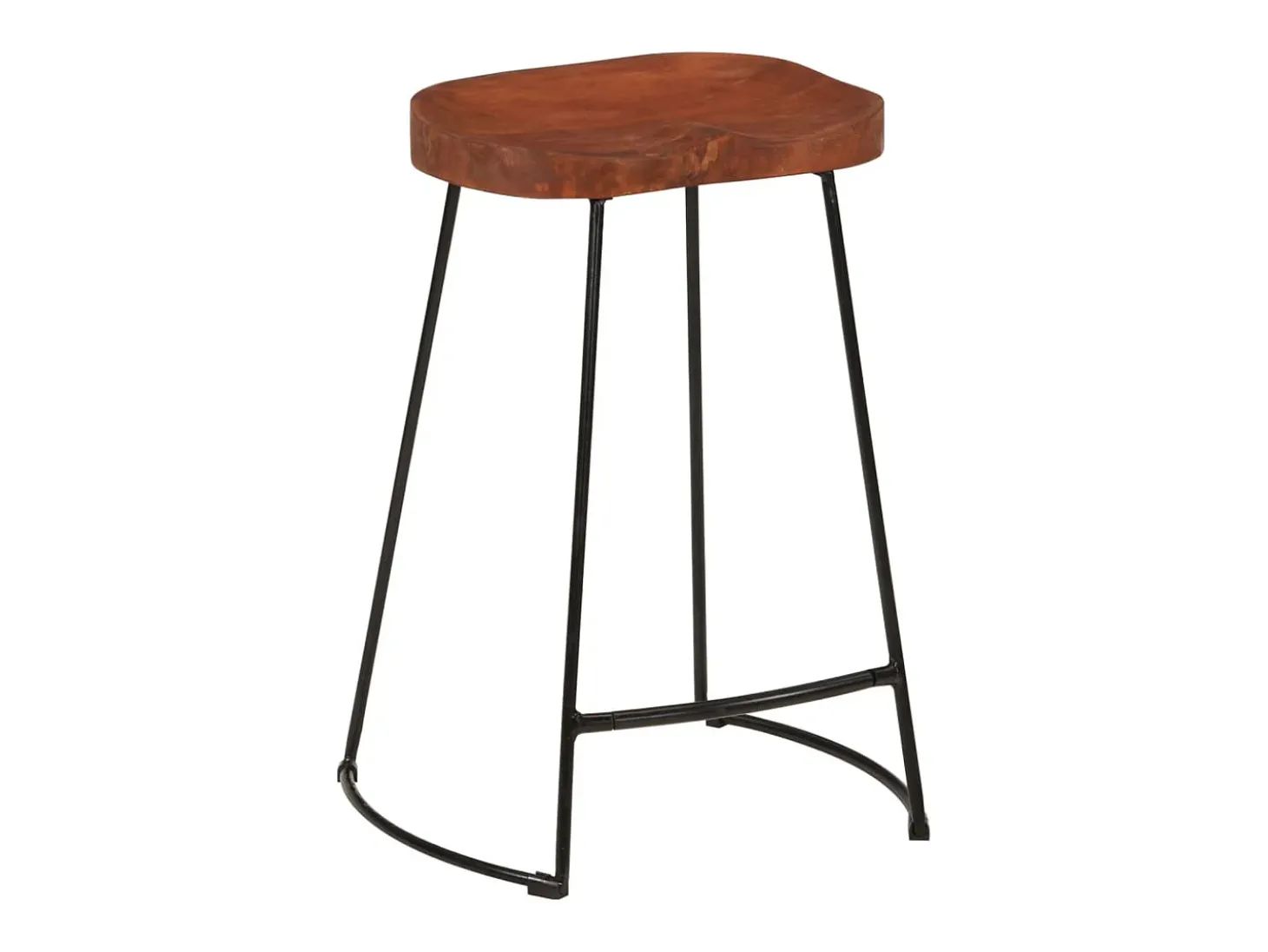 Taburetes de bar Gavin 2 uds madera mango maciza 45x40x63 cm