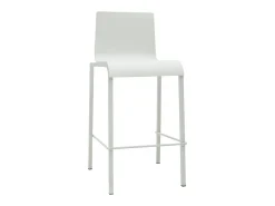 Taburetes de bar modenros apilables blancos A65 cm (lote de 2) KUPA