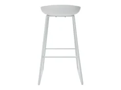 Taburetes de bar modernos blancos con patas en metal (lote de 2) PEBBLE