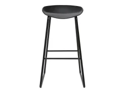 Taburetes de bar modernos negros con patas en metal (lote de 2) PEBBLE