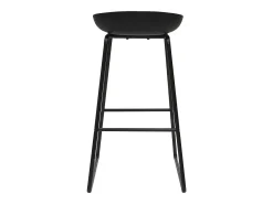 Taburetes de bar modernos negros con patas en metal (lote de 2) PEBBLE