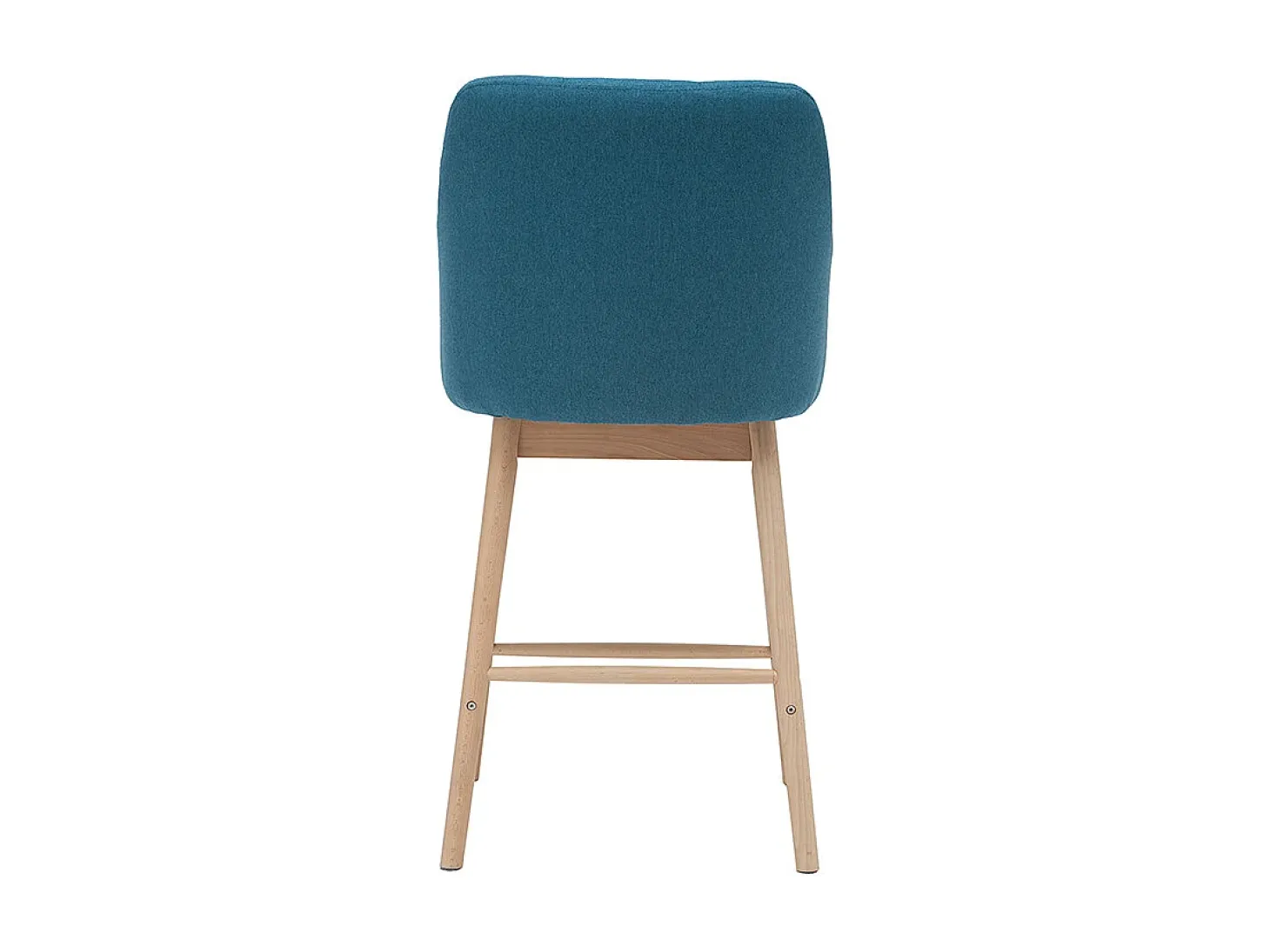 Taburetes de bar nórdicos azul petróleo y madera A65 cm (lote de 2) BALTIK