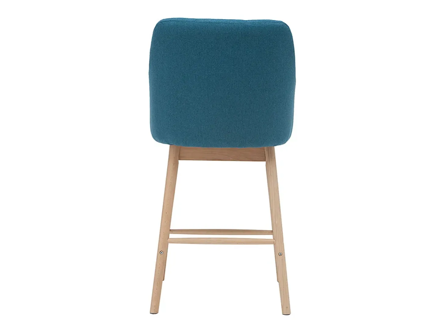 Taburetes de bar nórdicos azul petróleo y madera A65 cm (lote de 2) BALTIK