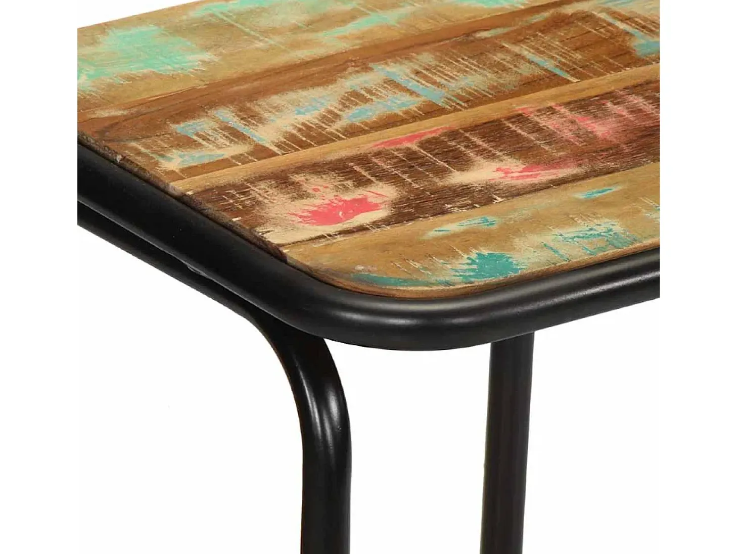 Taburetes de barra 4 uds 46x35,5x80 madera maciza reciclada