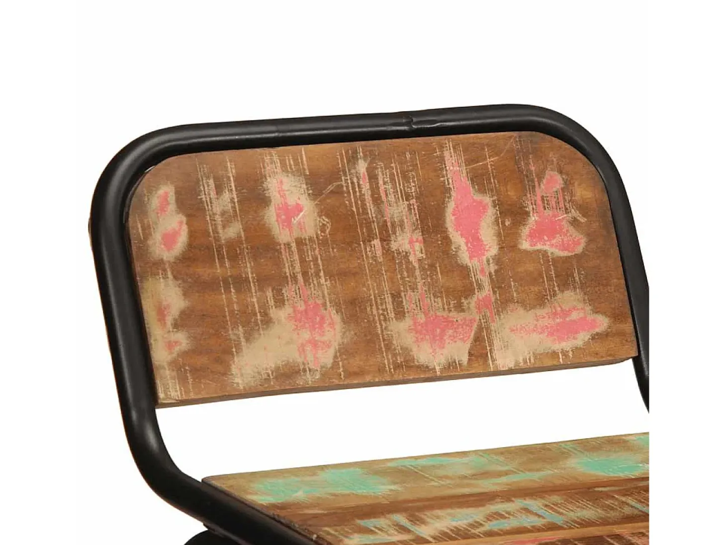 Taburetes de barra 4 uds 46x35,5x80 madera maciza reciclada