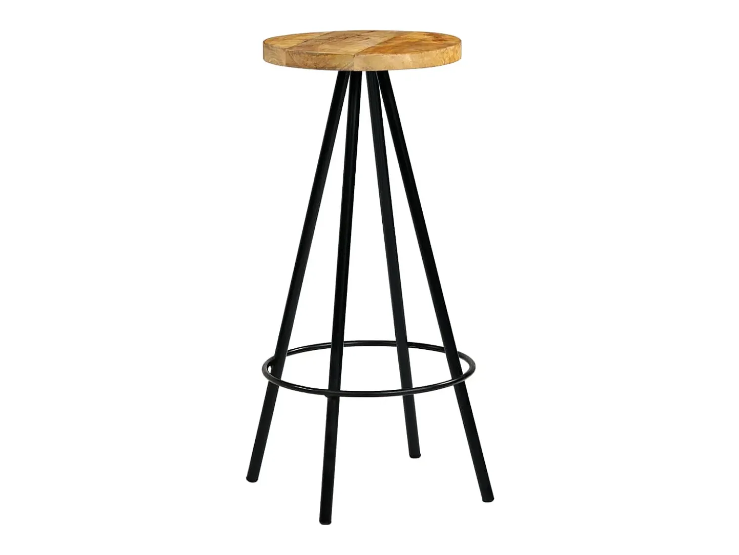 Taburetes de barra de cocina 2 unidades madera maciza de mango