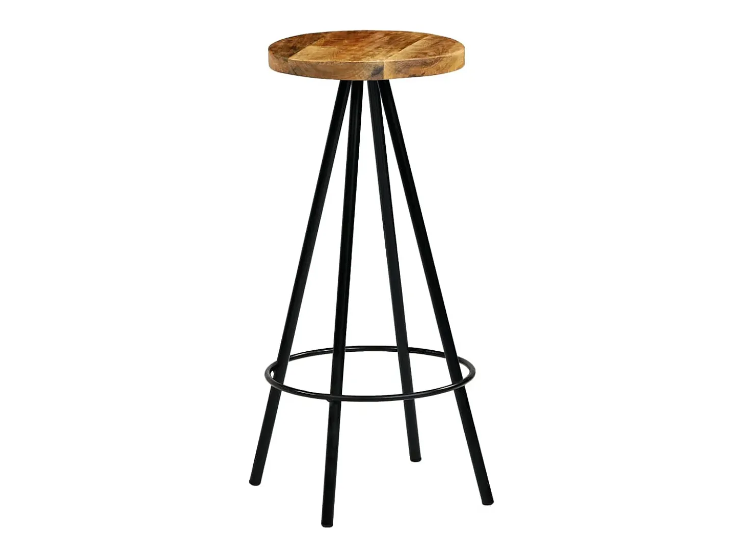 Taburetes de barra de cocina 2 unidades madera maciza de mango