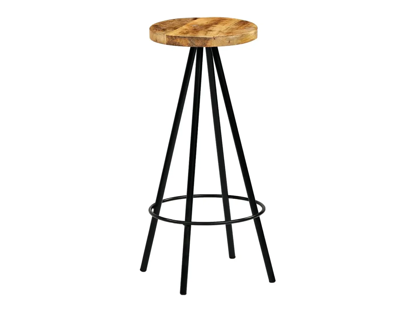 Taburetes de barra de cocina 2 unidades madera maciza de mango