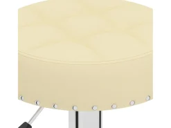 Taburetes de cocina 2 unidades tela crema