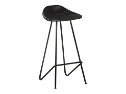 Taburetes de cocina 2 unidades cuero auténtico negro