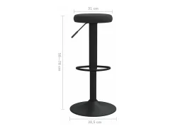 Taburetes de cocina 2 unidades terciopelo negro