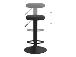 Taburetes de cocina 2 unidades terciopelo negro
