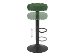 Taburetes de cocina 2 unidades terciopelo verde oscuro
