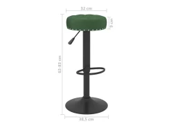 Taburetes de cocina 2 unidades terciopelo verde oscuro
