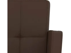 Taburetes de cocina 2 unidades cuero sintético marrón
