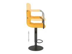 Taburetes de cocina 2 unidades tela amarillo mostaza