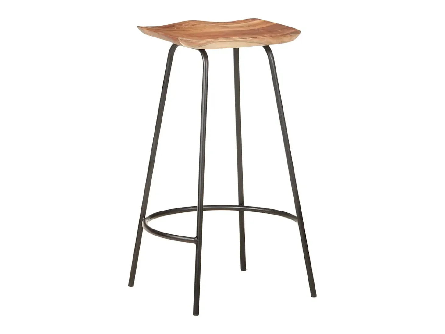 Taburetes de cocina 2 unidades madera maciza de acacia