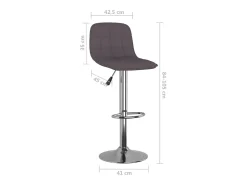 Taburetes de cocina 2 unidades tela gris taupe