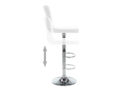 Taburetes de cocina 2 unidades cuero sintético blanco