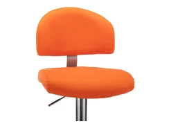 Taburetes de cocina 2 unidades cuero sintético naranja