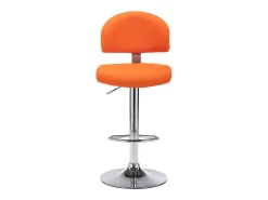 Taburetes de cocina 2 unidades cuero sintético naranja