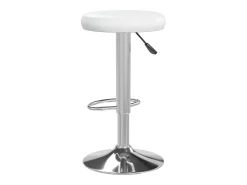 Taburetes de cocina 2 unidades cuero sintético blanco