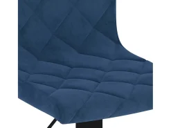 Taburetes de cocina 2 unidades terciopelo azul