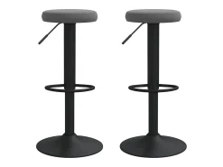 Taburetes de cocina 2 unidades terciopelo gris oscuro