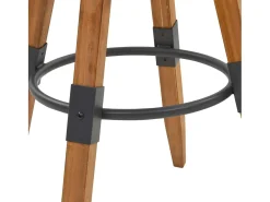 Taburetes de cocina 2 unidades madera maciza de abeto