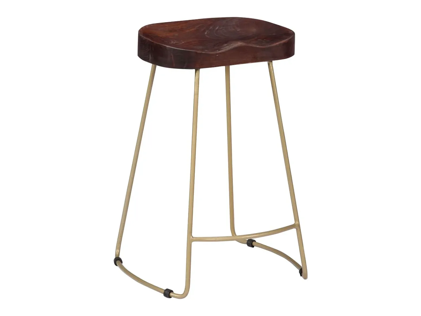Taburetes de cocina gavin 2 unidades madera maciza de mango