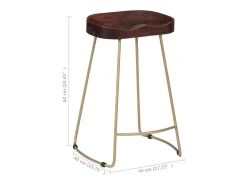 Taburetes de cocina gavin 2 unidades madera maciza de mango