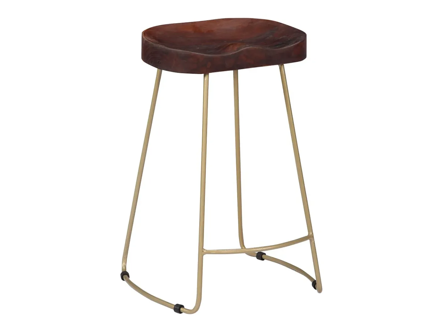 Taburetes de cocina gavin 2 unidades madera maciza de mango