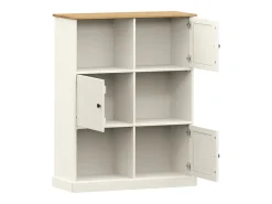 Thyron Librería VIGO madera maciza de pino blanco 90x35x114,5 cm