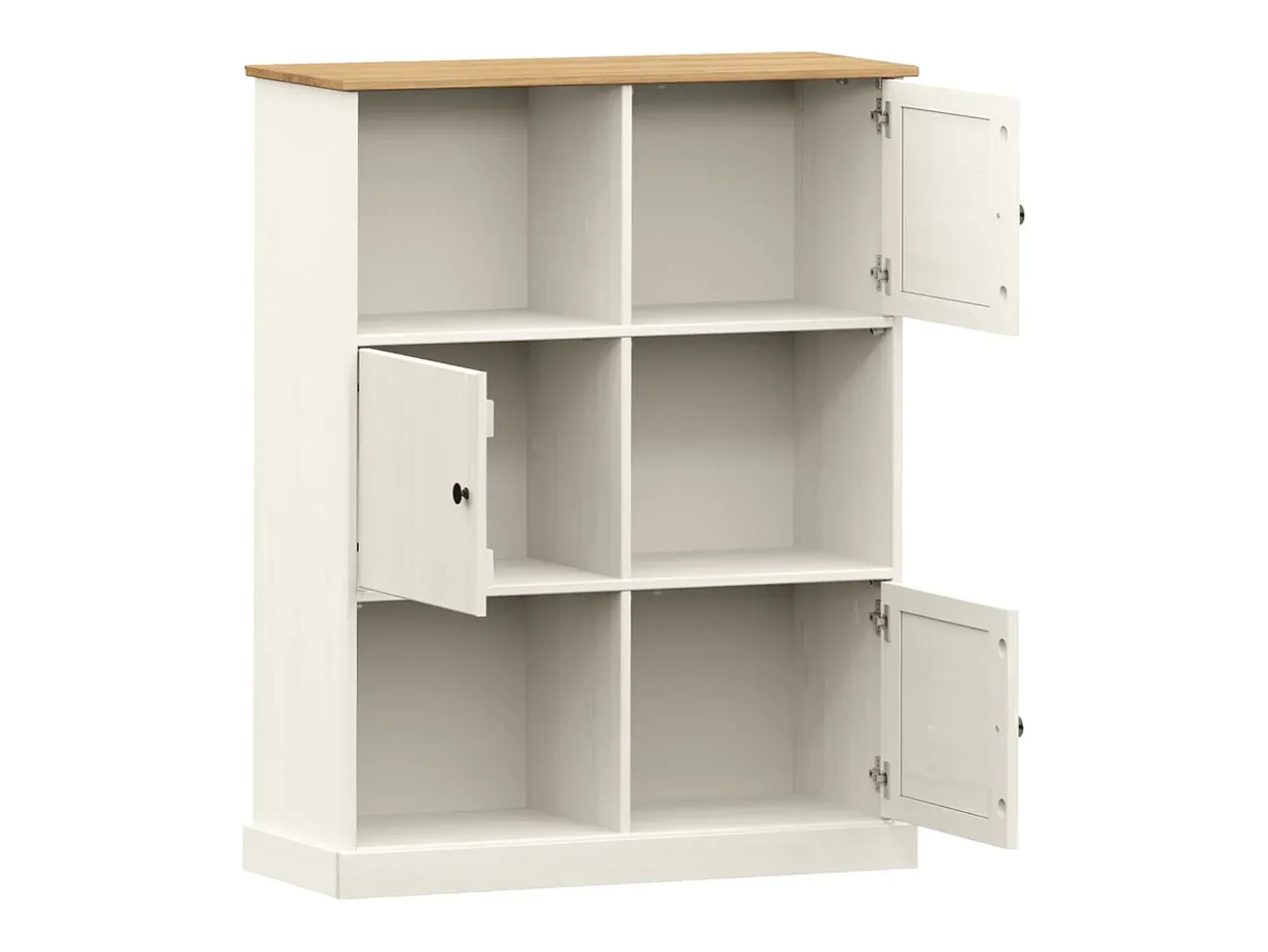 Thyron Librería VIGO madera maciza de pino blanco 90x35x114,5 cm