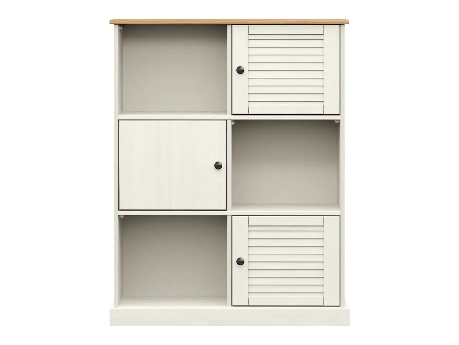 Thyron Librería VIGO madera maciza de pino blanco 90x35x114,5 cm