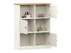 Thyron Librería VIGO madera maciza de pino blanco 90x35x114,5 cm