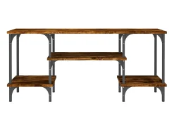 Tynir Mueble de TV madera contrachapada roble ahumado 102x35x45,5 cm