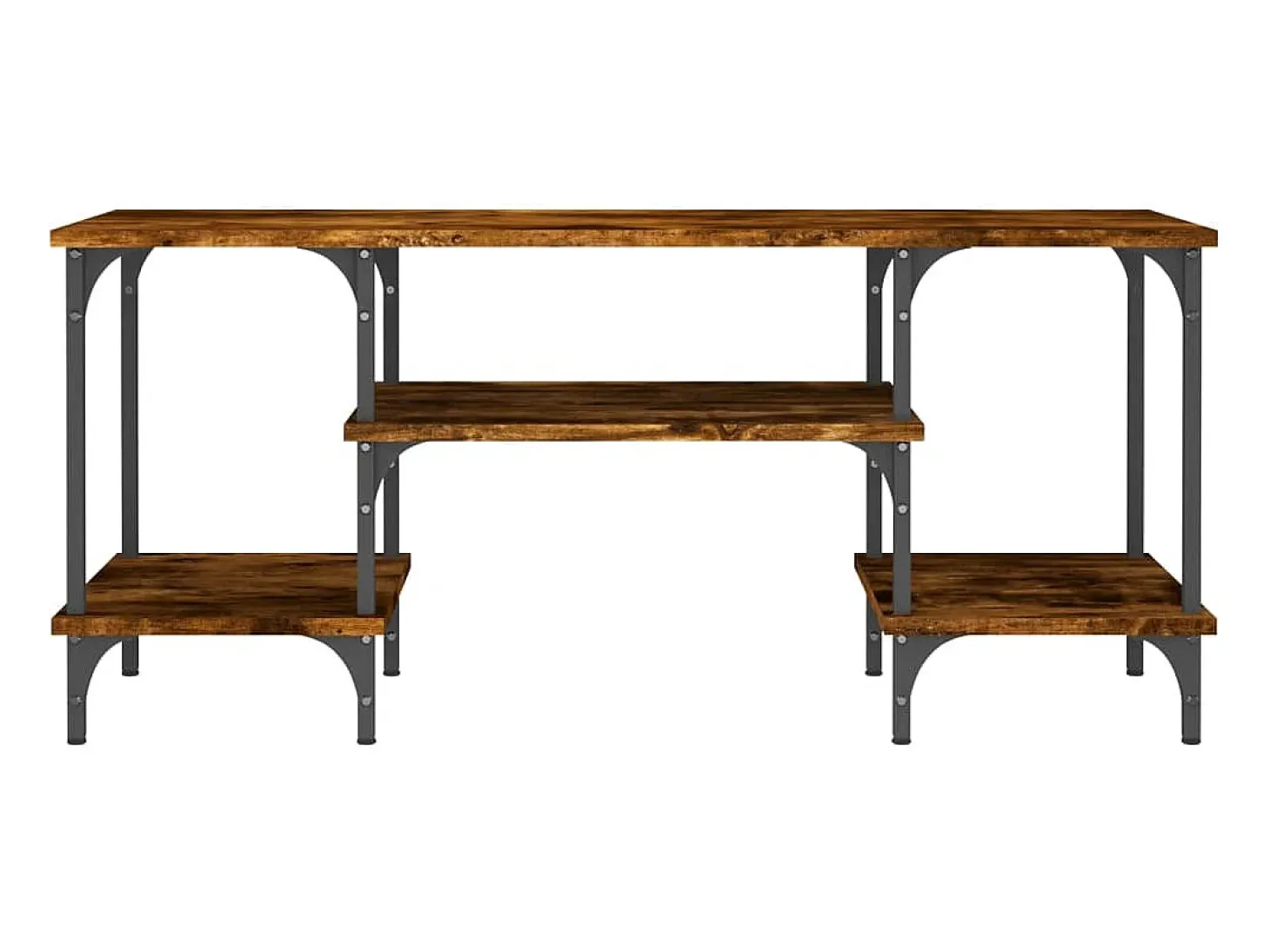 Tynir Mueble de TV madera contrachapada roble ahumado 102x35x45,5 cm