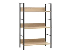 Uggeløse Estantería de 3 niveles madera ingeniería roble 60x27,6x90,5 cm