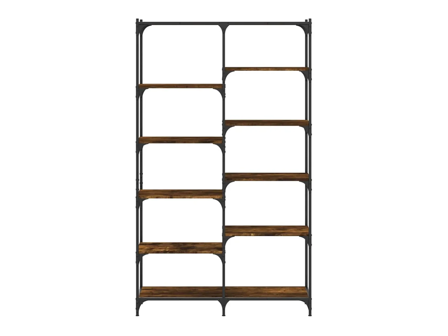 Ulrad Estantería erro madera ingeniería roble ahumado 100x32x170 cm