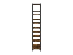 Ulrad Estantería erro madera ingeniería roble ahumado 100x32x170 cm