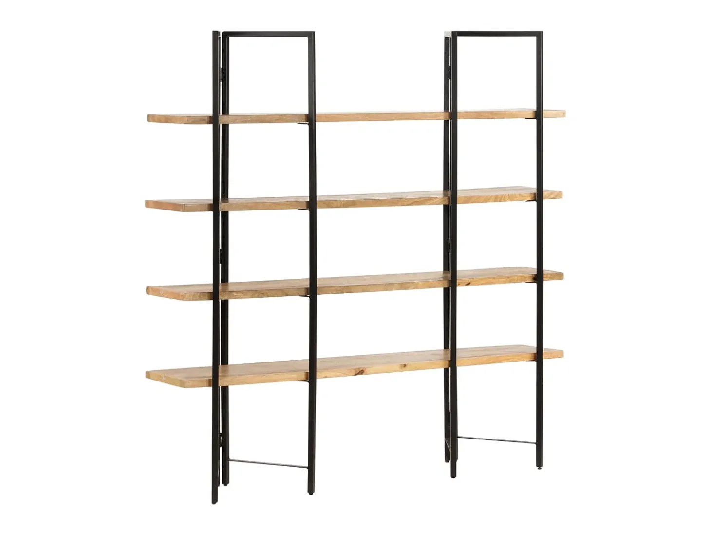 Umdir Estantería de 4 niveles madera maciza de mango 160x35x160 cm