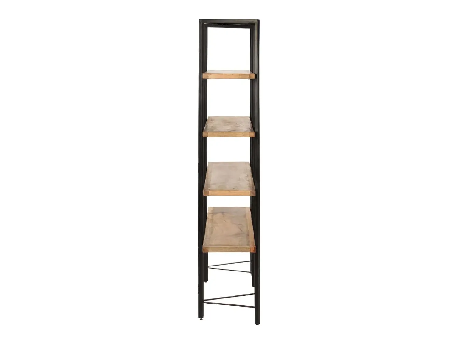 Umdir Estantería de 4 niveles madera maciza de mango 160x35x160 cm