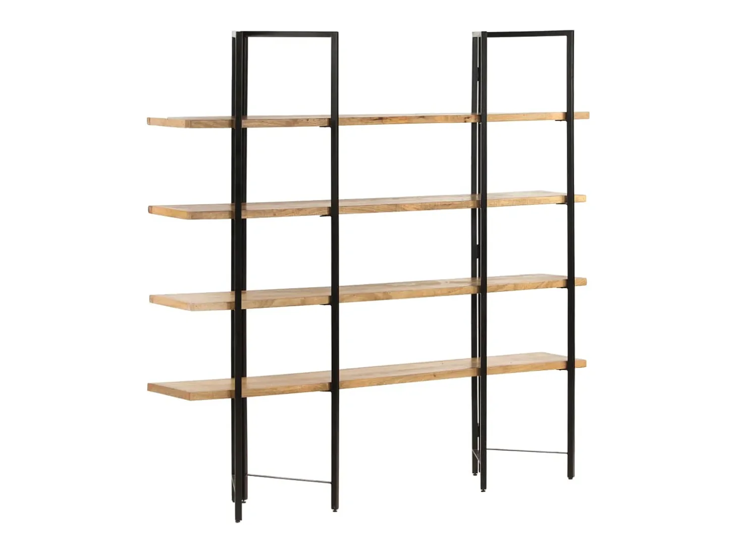 Umdir Estantería de 4 niveles madera maciza de mango 160x35x160 cm