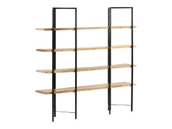Umdir Estantería de 4 niveles madera maciza de mango 160x35x160 cm